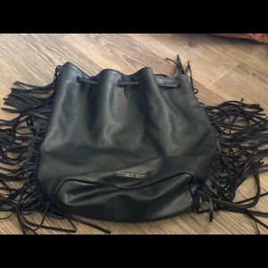 Victoria secret drawstring fringe backpack
